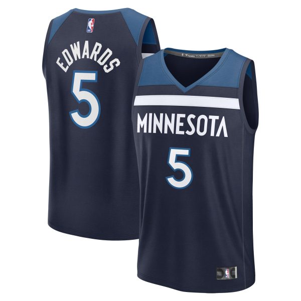 youth minnesota timberwolves anthony edwards fanatics navy fast break replica player jersey – icon edition – Genuine NBA Hats & Jerseys for Fans