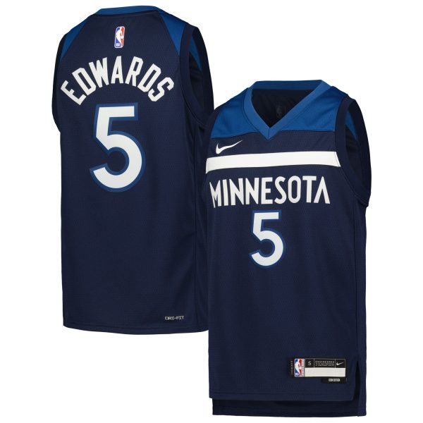 youth minnesota timberwolves anthony edwards nike navy swingman jersey – icon edition – Genuine NBA Hats & Jerseys for Fans