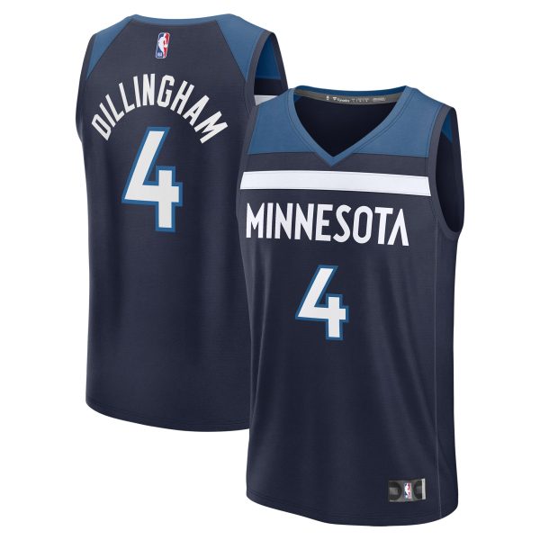 youth minnesota timberwolves rob dillingham fanatics navy 2024 nba draft fast break player jersey – icon edition – Genuine NBA Hats & Jerseys for Fans
