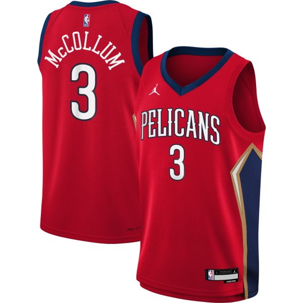 youth new orleans pelicans c.j. mccollum jordan brand red swingman jersey – statement edition – Genuine NBA Hats & Jerseys for Fans