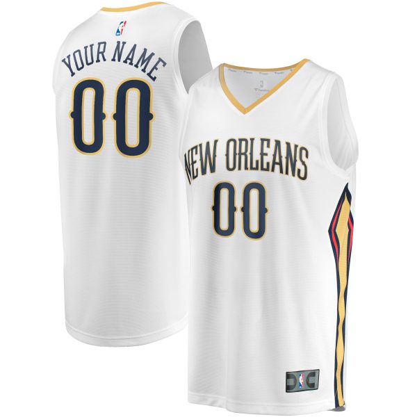 youth new orleans pelicans fanatics white fast break replica custom jersey – association edition – Genuine NBA Hats & Jerseys for Fans