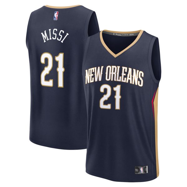 youth new orleans pelicans yves missi fanatics navy 2024 nba draft fast break player jersey – icon edition – Genuine NBA Hats & Jerseys for Fans