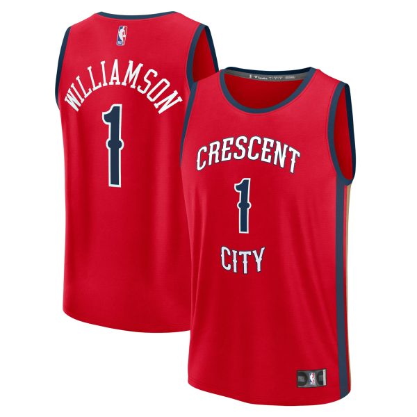 youth new orleans pelicans zion williamson fanatics red fast break player jersey – statement edition – Genuine NBA Hats & Jerseys for Fans