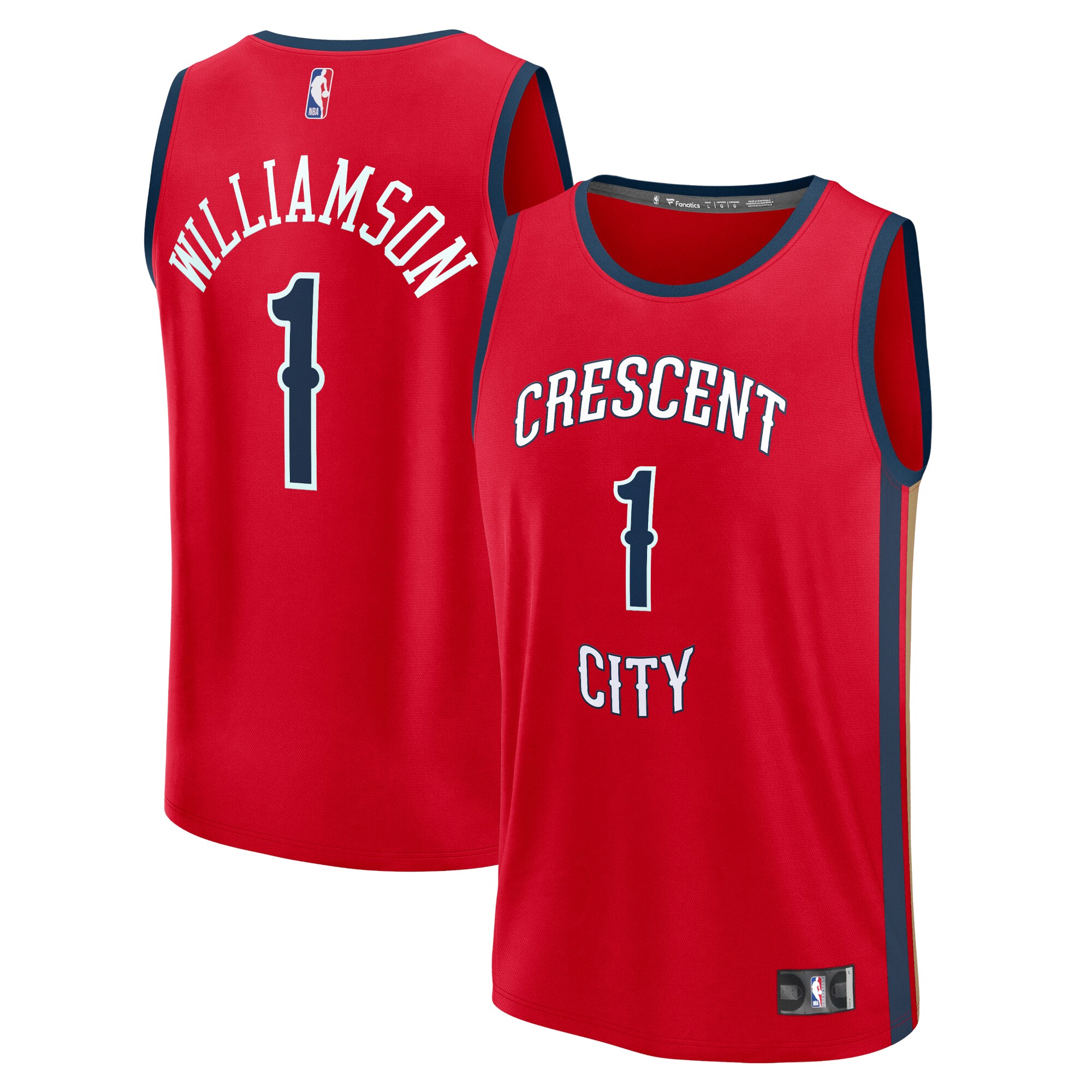 youth new orleans pelicans zion williamson fanatics red fast break player jersey – statement edition – Genuine NBA Hats & Jerseys for Fans