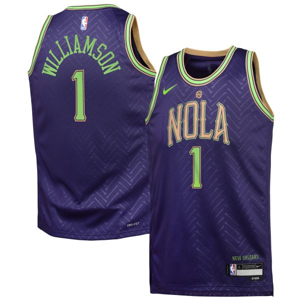 youth new orleans pelicans zion williamson nike purple 202425 swingman player jersey – city edition – Genuine NBA Hats & Jerseys for Fans