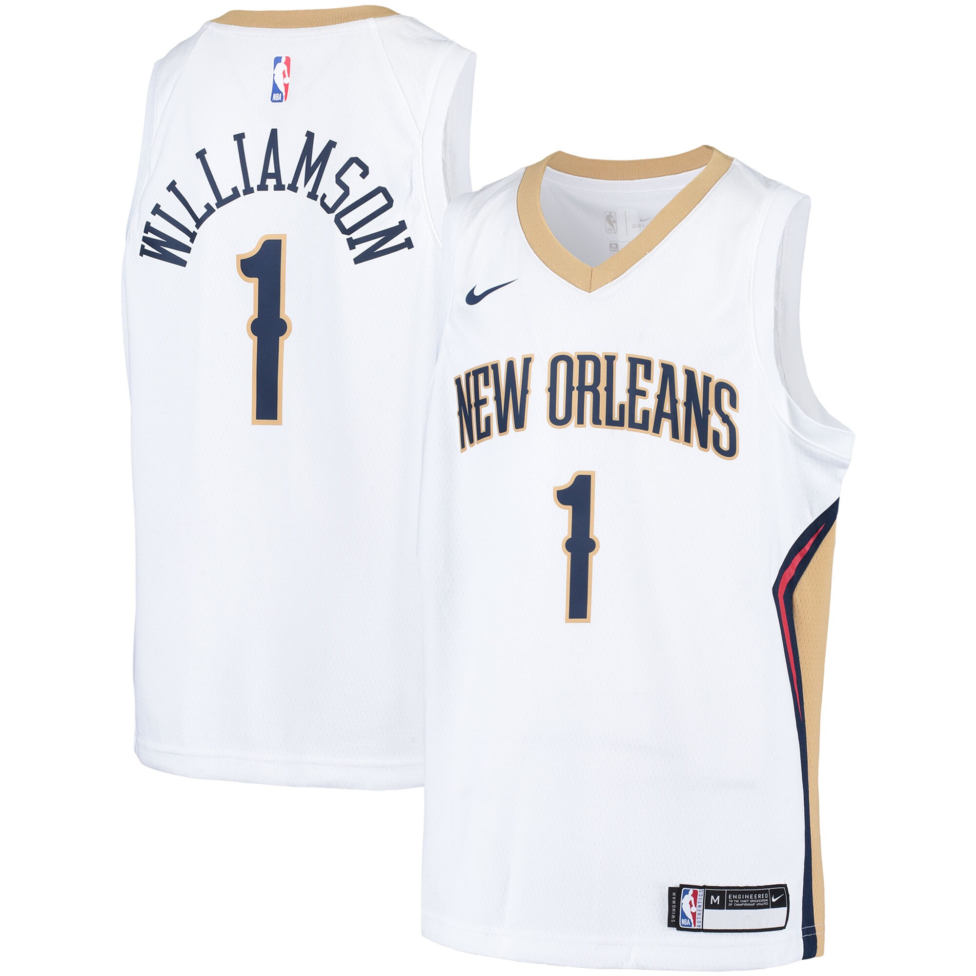 youth new orleans pelicans zion williamson nike white swingman player jersey – association edition – Genuine NBA Hats & Jerseys for Fans