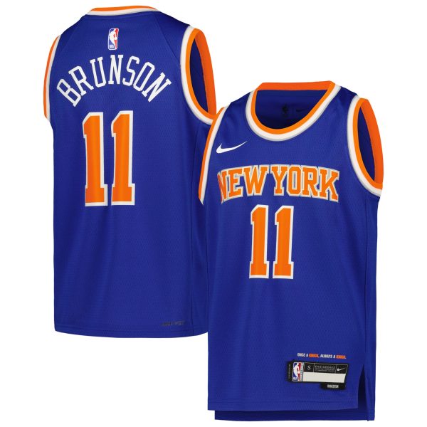 youth new york knicks jalen brunson nike blue swingman jersey – icon edition – Genuine NBA Hats & Jerseys for Fans