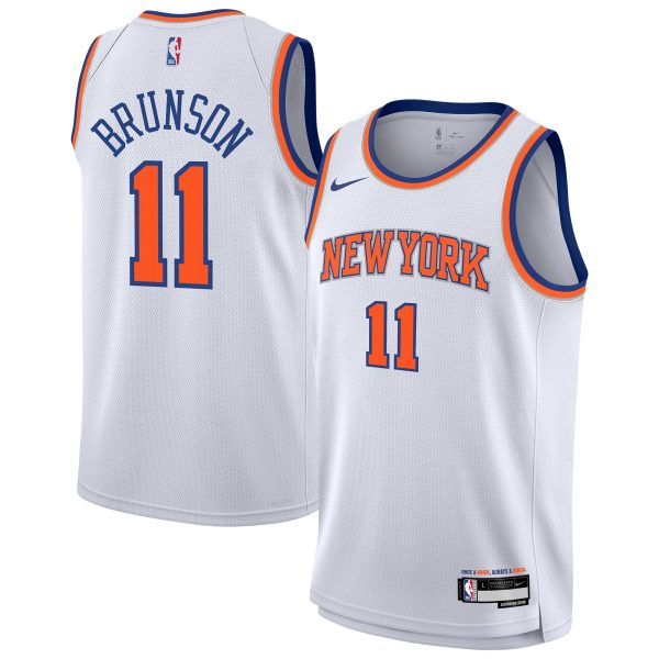 youth new york knicks jalen brunson nike white association swingman jersey – Genuine NBA Hats & Jerseys for Fans