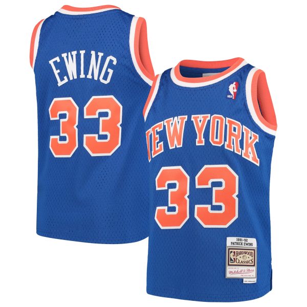 youth new york knicks patrick ewing mitchell amp ness blue hardwood classics swingman throwback jersey – Genuine NBA Hats & Jerseys for Fans