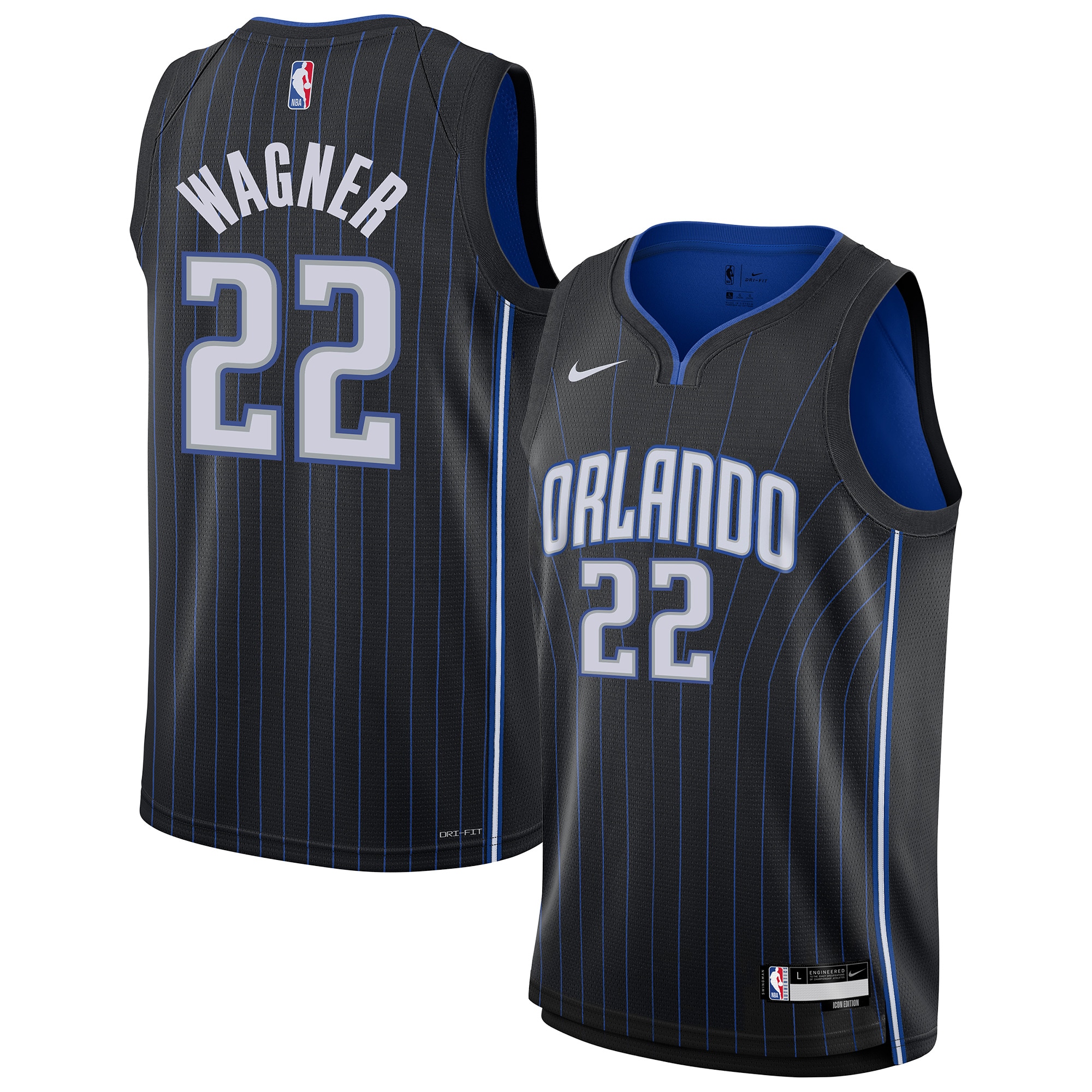 youth orlando magic franz wagner nike black swingman jersey – icon edition – Genuine NBA Hats & Jerseys for Fans