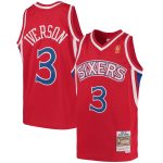 youth philadelphia 76ers allen iverson mitchell amp ness red 199697 hardwood classics swingman throwback jersey – Genuine NBA Hats & Jerseys for Fans