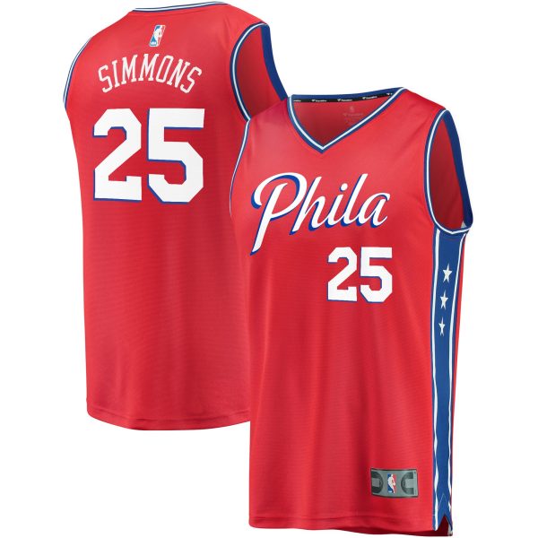 youth philadelphia 76ers ben simmons fanatics red fast break replica player team jersey – statement edition – Genuine NBA Hats & Jerseys for Fans