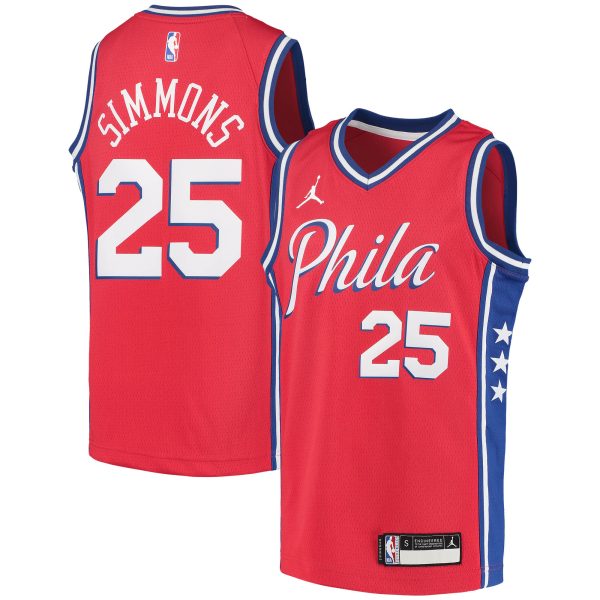 youth philadelphia 76ers ben simmons jordan brand red 202021 swingman player jersey – statement edition – Genuine NBA Hats & Jerseys for Fans