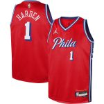 youth philadelphia 76ers james harden jordan brand red swingman jersey – statement edition – Genuine NBA Hats & Jerseys for Fans