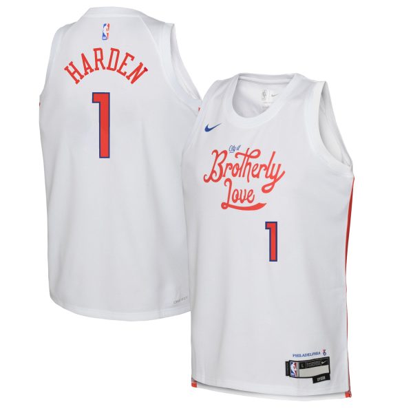 youth philadelphia 76ers james harden nike white 202223 swingman jersey – city edition – Genuine NBA Hats & Jerseys for Fans