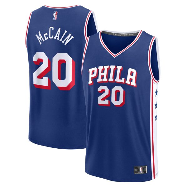 youth philadelphia 76ers jared mccain fanatics royal 2024 nba draft fast break player jersey – icon edition – Genuine NBA Hats & Jerseys for Fans