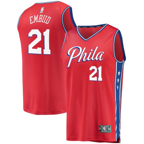 youth philadelphia 76ers joel embiid fanatics red 201920 fast break replica player team jersey – statement edition – Genuine NBA Hats & Jerseys for Fans