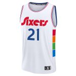 youth philadelphia 76ers joel embiid fanatics white 202425 fast break player jersey – city edition – Genuine NBA Hats & Jerseys for Fans