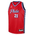 youth philadelphia 76ers joel embiid jordan brand red swingman jersey – statement edition – Genuine NBA Hats & Jerseys for Fans