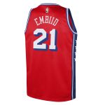 youth philadelphia 76ers joel embiid jordan brand red swingman jersey – statement edition – Genuine NBA Hats & Jerseys for Fans