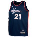 youth philadelphia 76ers joel embiid nike navy swingman replica jersey – city edition – Genuine NBA Hats & Jerseys for Fans