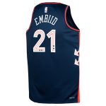 youth philadelphia 76ers joel embiid nike navy swingman replica jersey – city edition – Genuine NBA Hats & Jerseys for Fans