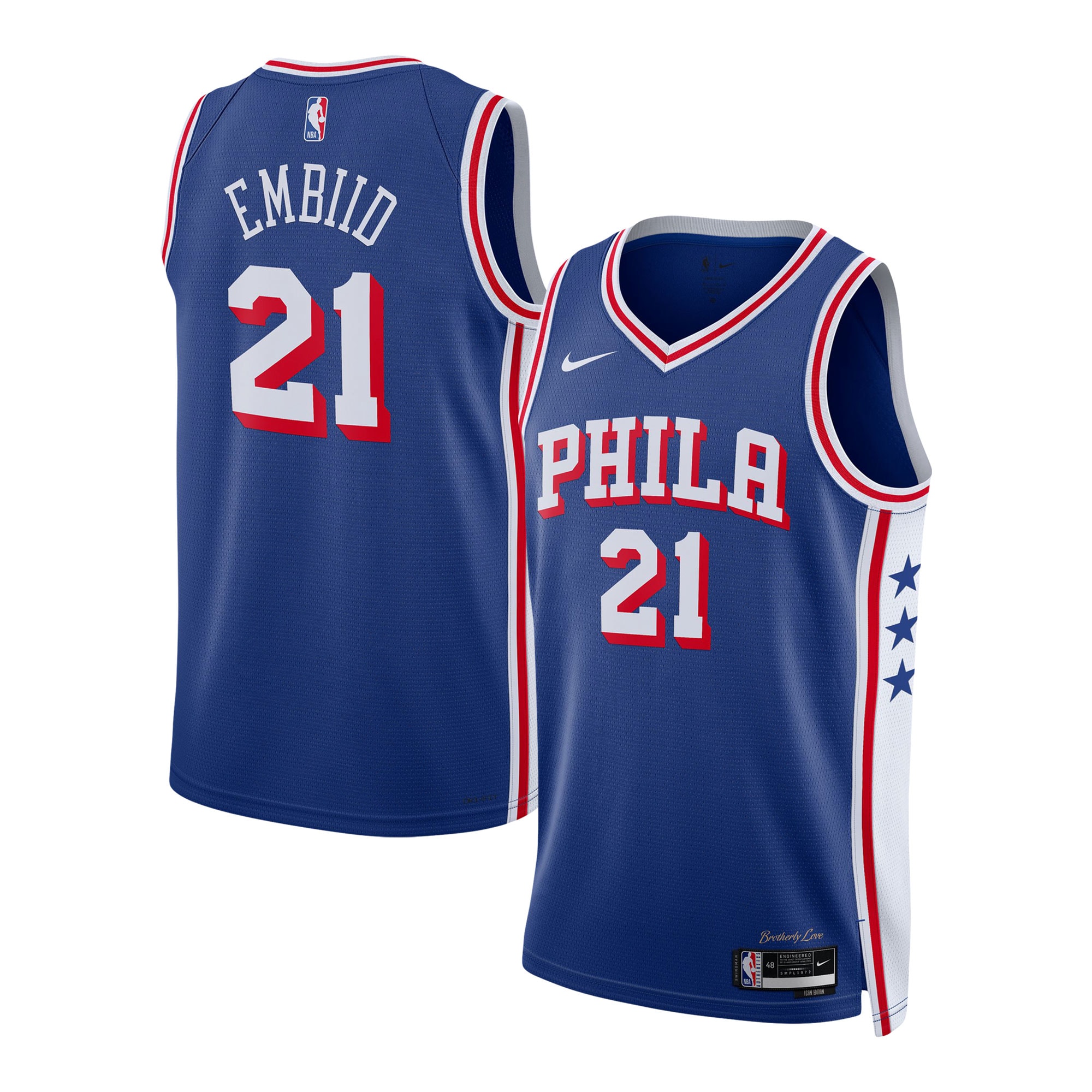 youth philadelphia 76ers joel embiid nike royal swingman jersey – icon edition – Genuine NBA Hats & Jerseys for Fans