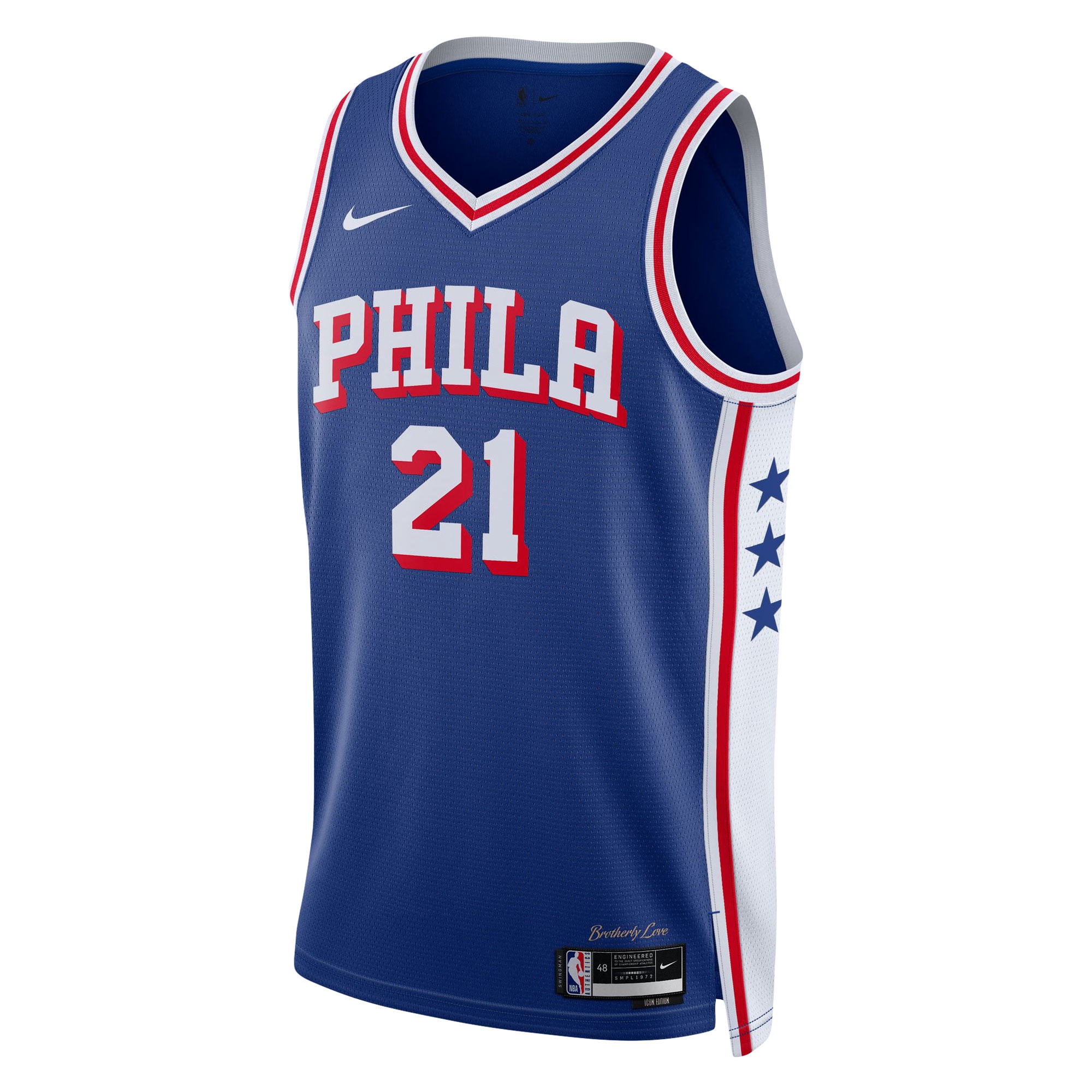 youth philadelphia 76ers joel embiid nike royal swingman jersey – icon edition – Genuine NBA Hats & Jerseys for Fans