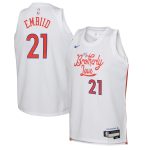 youth philadelphia 76ers joel embiid nike white 202223 swingman jersey – city edition – Genuine NBA Hats & Jerseys for Fans