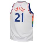 youth philadelphia 76ers joel embiid nike white 202425 swingman player jersey – city edition – Genuine NBA Hats & Jerseys for Fans