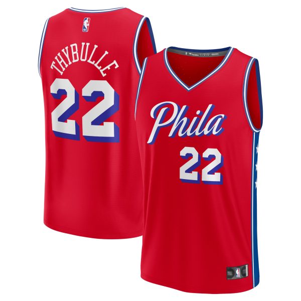 youth philadelphia 76ers matisse thybulle fanatics red fast break player jersey – statement edition – Genuine NBA Hats & Jerseys for Fans