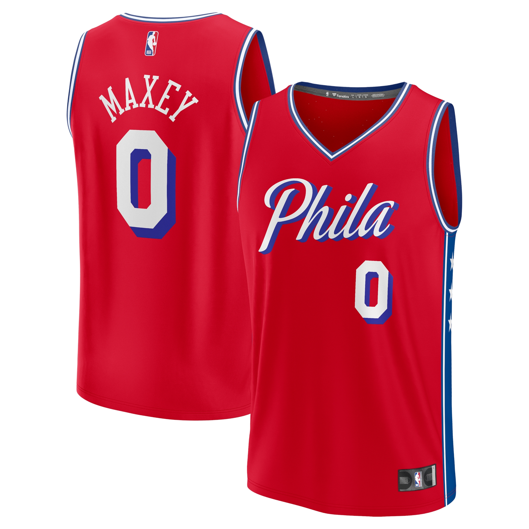 youth philadelphia 76ers tyrese maxey fanatics red fast break player jersey – statement edition – Genuine NBA Hats & Jerseys for Fans