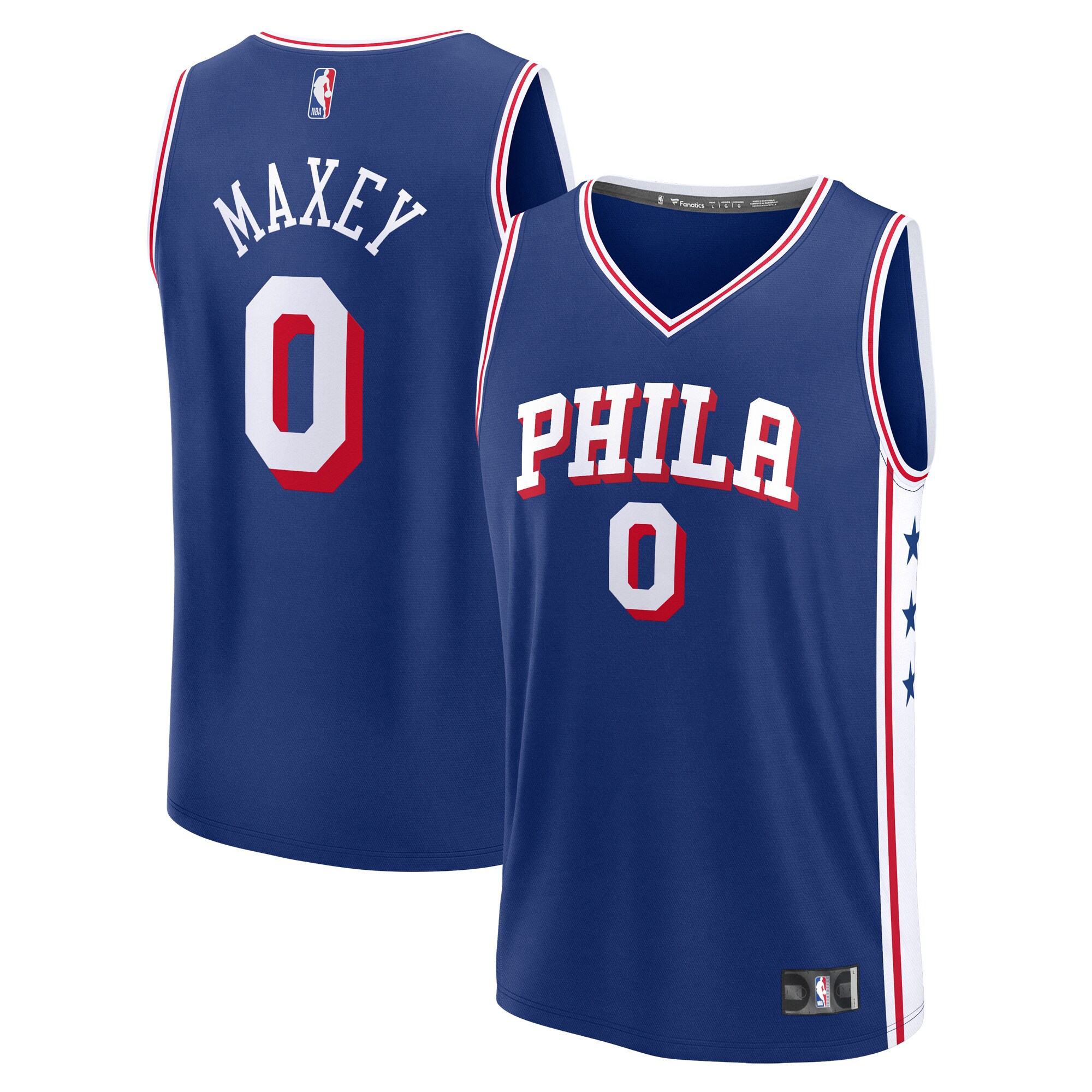 youth philadelphia 76ers tyrese maxey fanatics royal fast break replica player jersey – icon edition – Genuine NBA Hats & Jerseys for Fans