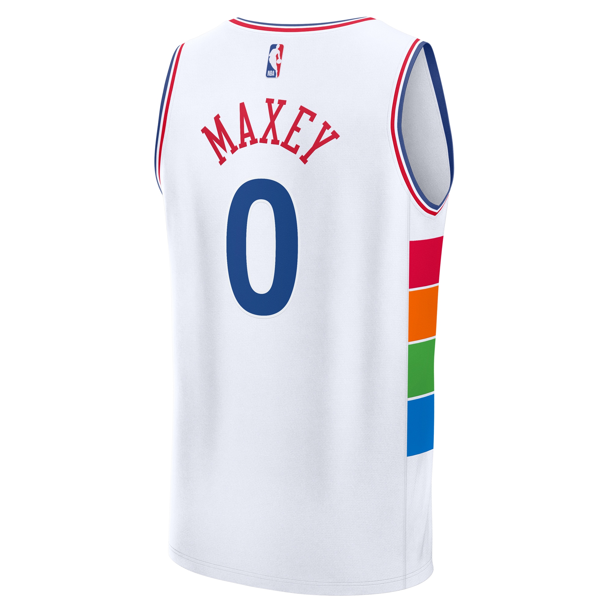 youth philadelphia 76ers tyrese maxey fanatics white 202425 fast break player jersey – city edition – Genuine NBA Hats & Jerseys for Fans