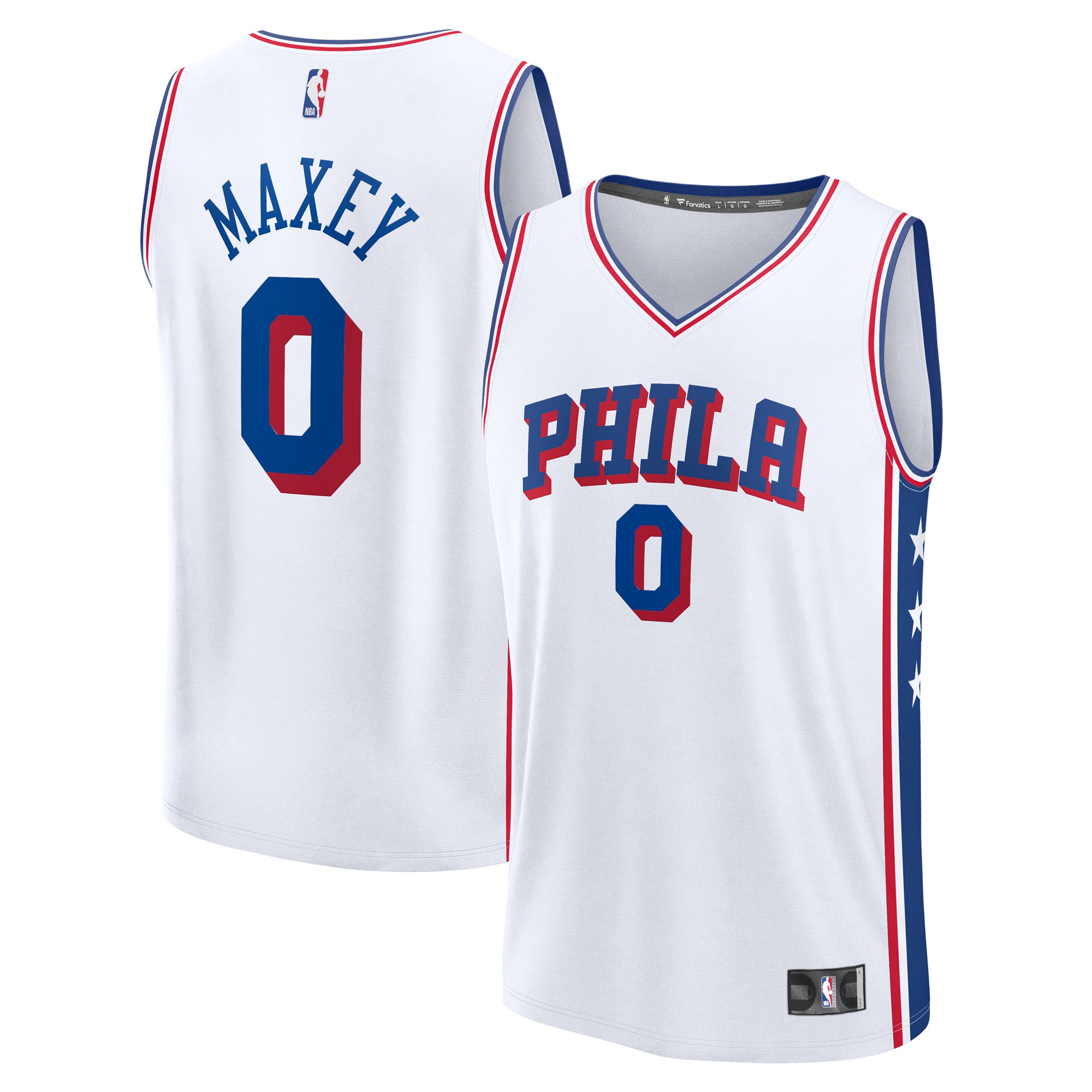 youth philadelphia 76ers tyrese maxey fanatics white fast break replica player jersey – association edition – Genuine NBA Hats & Jerseys for Fans
