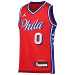 youth philadelphia 76ers tyrese maxey jordan brand red swingman jersey – statement edition – Genuine NBA Hats & Jerseys for Fans