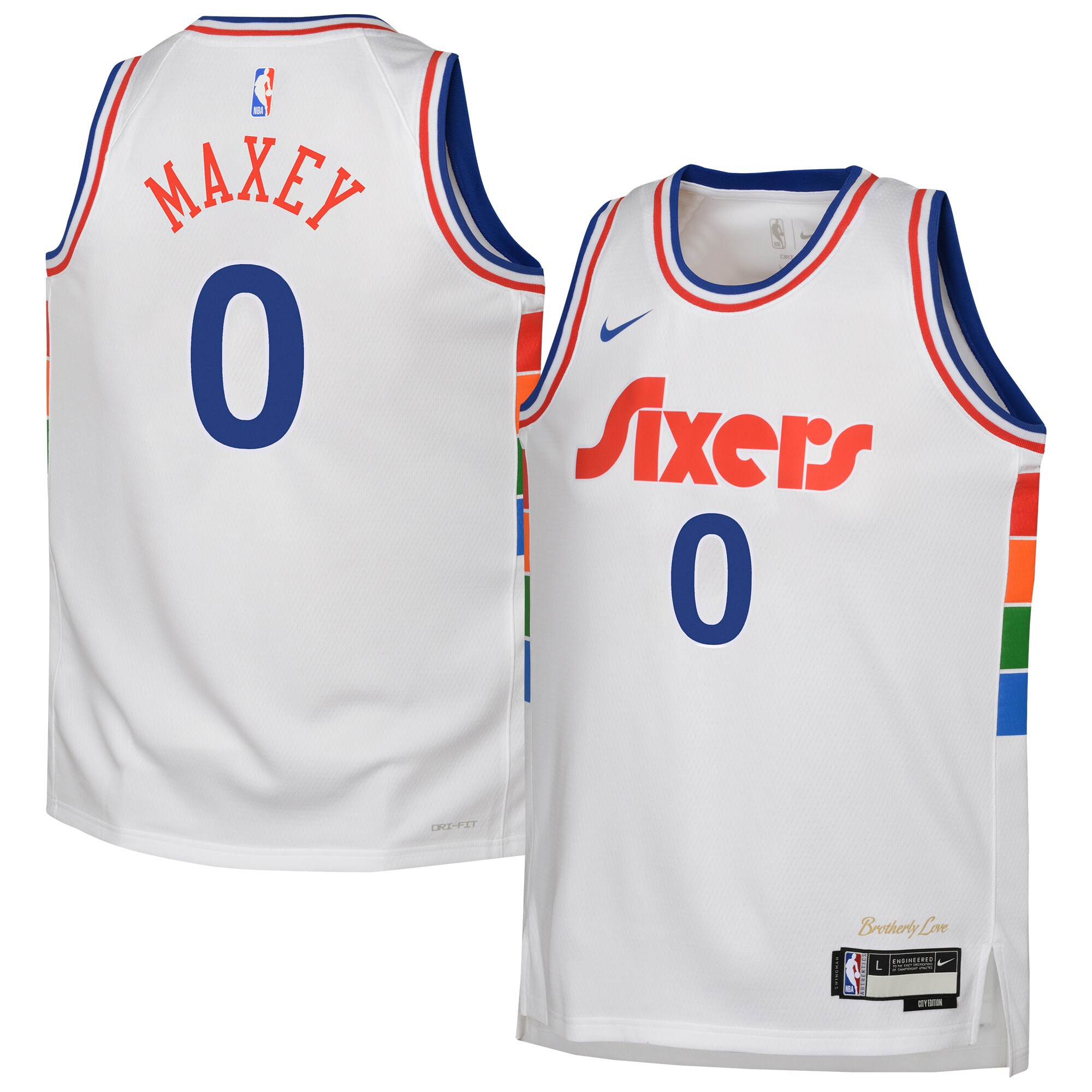 youth philadelphia 76ers tyrese maxey nike white 202425 swingman player jersey – city edition – Genuine NBA Hats & Jerseys for Fans