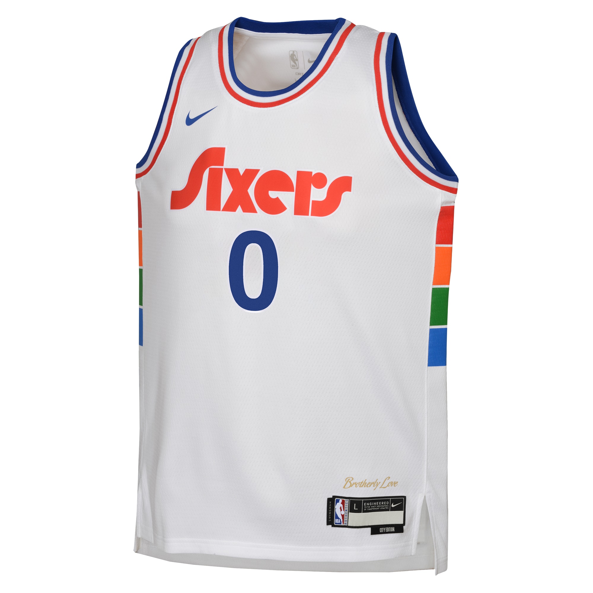youth philadelphia 76ers tyrese maxey nike white 202425 swingman player jersey – city edition – Genuine NBA Hats & Jerseys for Fans