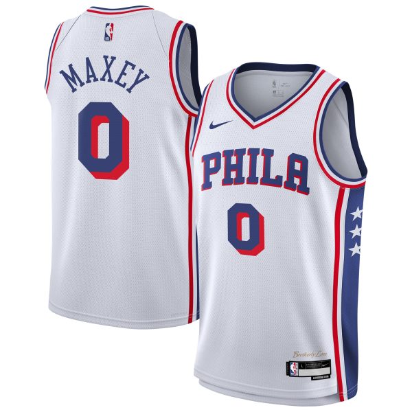 youth philadelphia 76ers tyrese maxey nike white association swingman jersey – Genuine NBA Hats & Jerseys for Fans