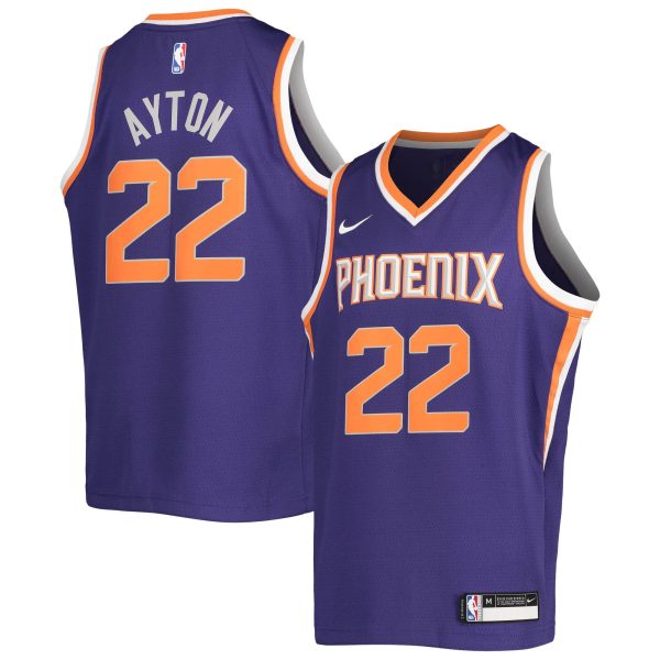 youth phoenix suns deandre ayton nike purple swingman jersey – icon edition – Genuine NBA Hats & Jerseys for Fans