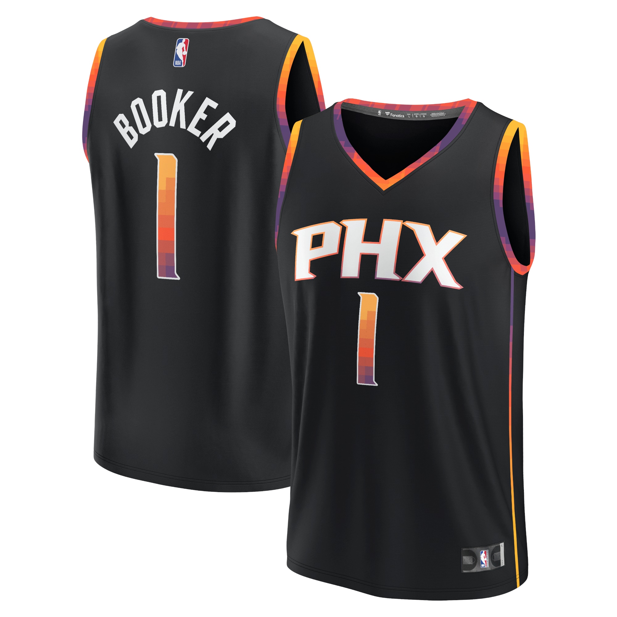 youth phoenix suns devin booker fanatics black fast break player jersey – statement edition – Genuine NBA Hats & Jerseys for Fans