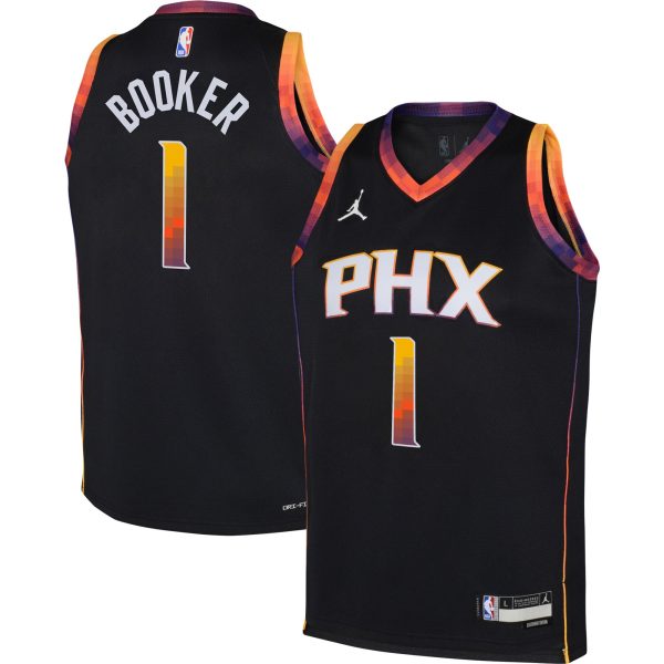 youth phoenix suns devin booker jordan brand black swingman jersey – statement edition – Genuine NBA Hats & Jerseys for Fans