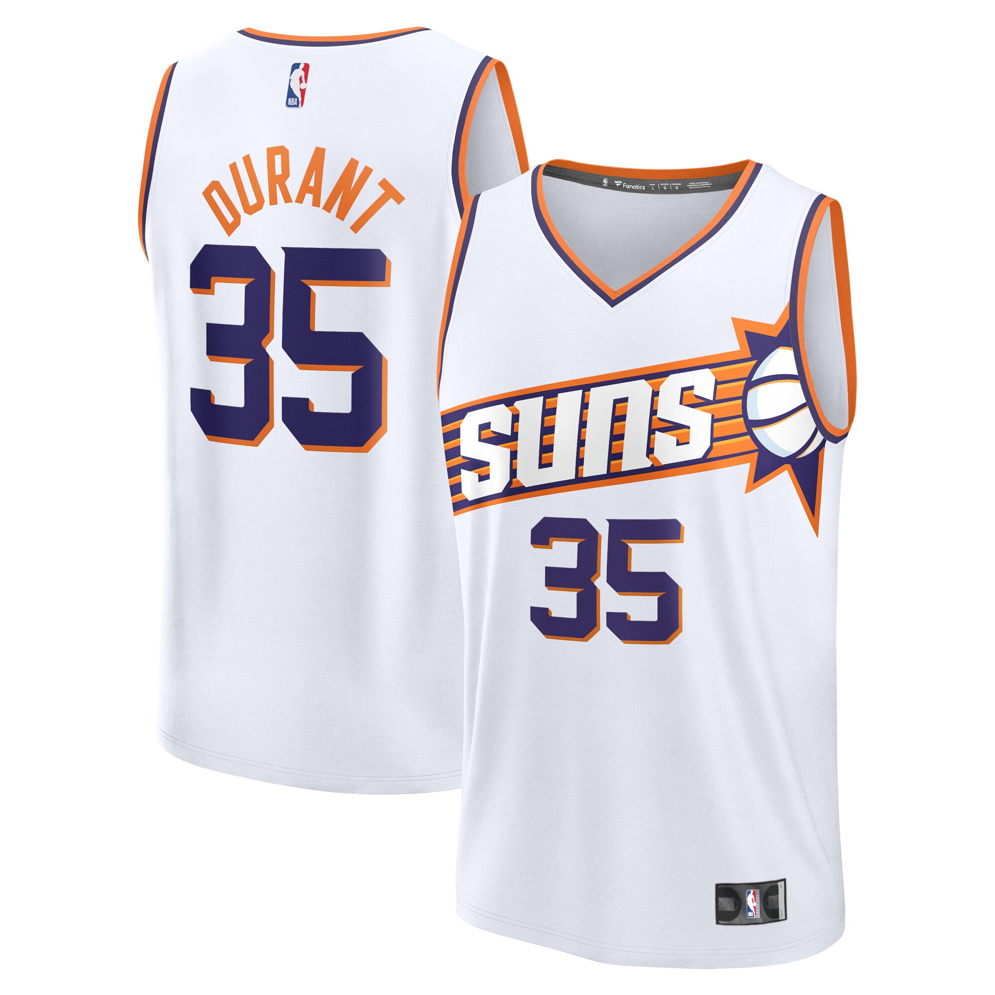 youth phoenix suns kevin durant fanatics white fast break replica player jersey – association edition – Genuine NBA Hats & Jerseys for Fans