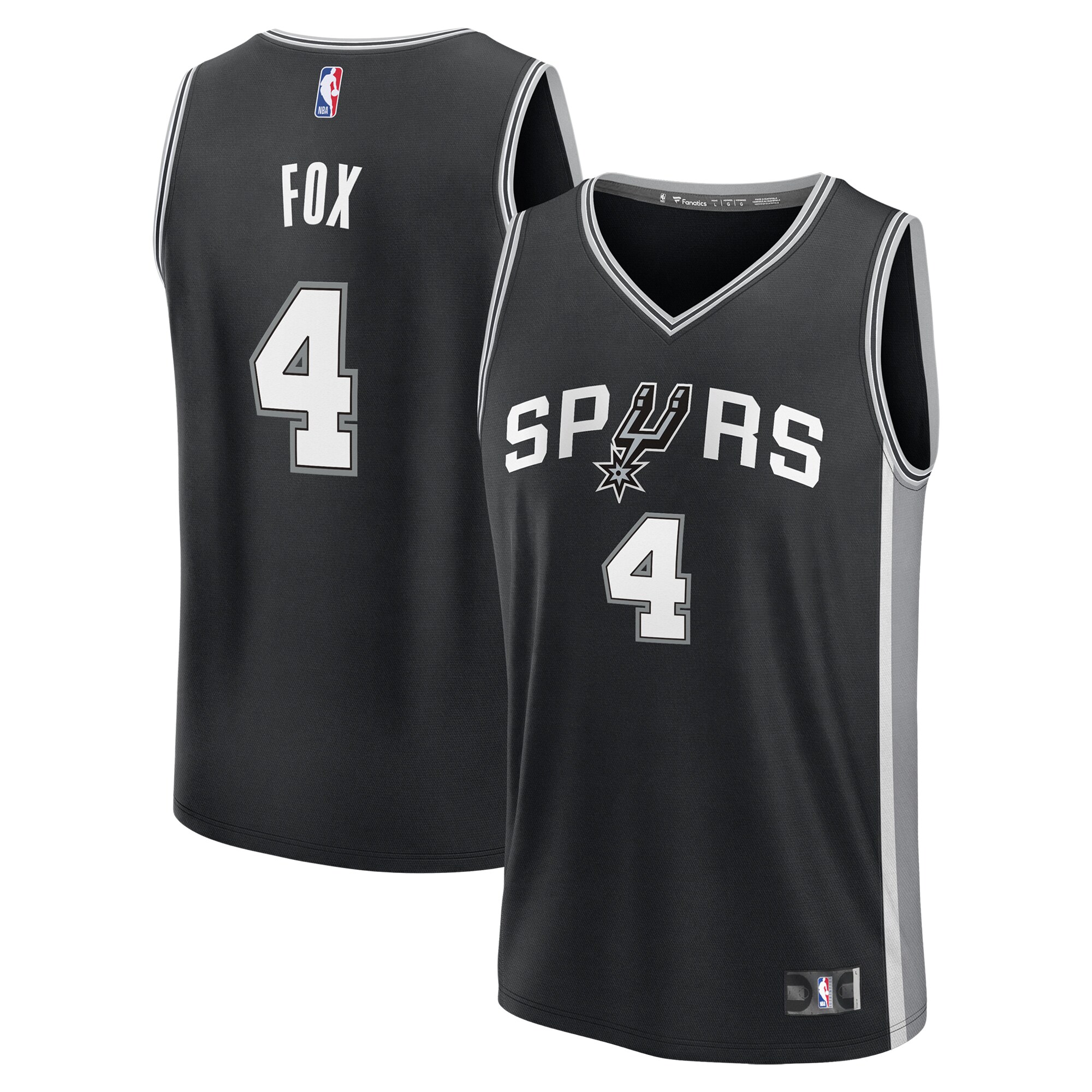 youth san antonio spurs de8217aaron fox fanatics black fast break replica player jersey – icon edition – Genuine NBA Hats & Jerseys for Fans