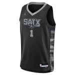 youth san antonio spurs victor wembanyama jordan brand black swingman jersey – statement edition – Genuine NBA Hats & Jerseys for Fans