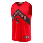 youth toronto raptors immanuel quickley fanatics red fast break player jersey – icon edition – Genuine NBA Hats & Jerseys for Fans