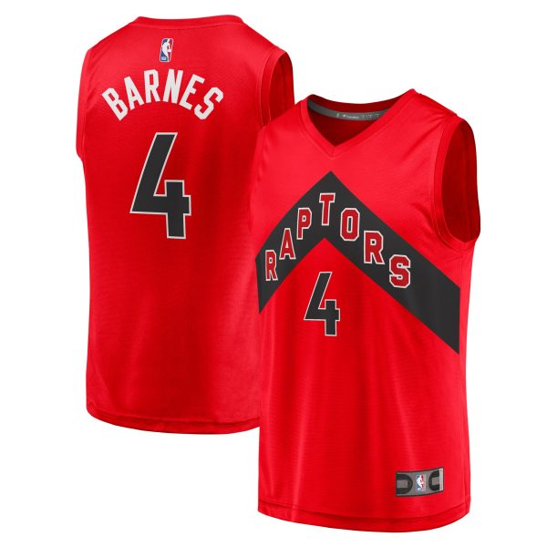 youth toronto raptors scottie barnes fanatics red fast break replica jersey – icon edition – Genuine NBA Hats & Jerseys for Fans