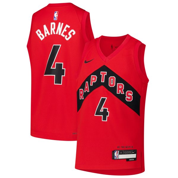 youth toronto raptors scottie barnes nike red swingman jersey – icon edition – Genuine NBA Hats & Jerseys for Fans