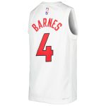 youth toronto raptors scottie barnes nike white swingman jersey – association edition – Genuine NBA Hats & Jerseys for Fans