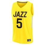 youth utah jazz cody williams fanatics yellow 2024 nba draft fast break player jersey – icon edition – Genuine NBA Hats & Jerseys for Fans